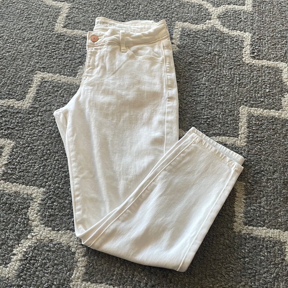 old navy white rock star jeans